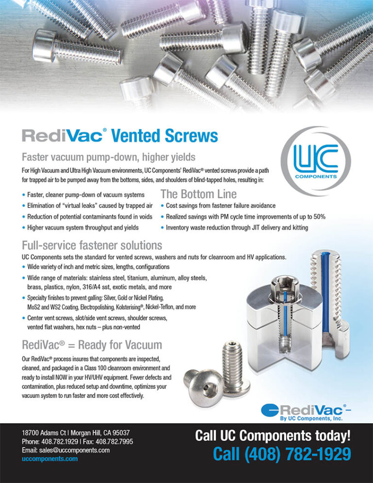 UC RediVac® Vented Screw Information