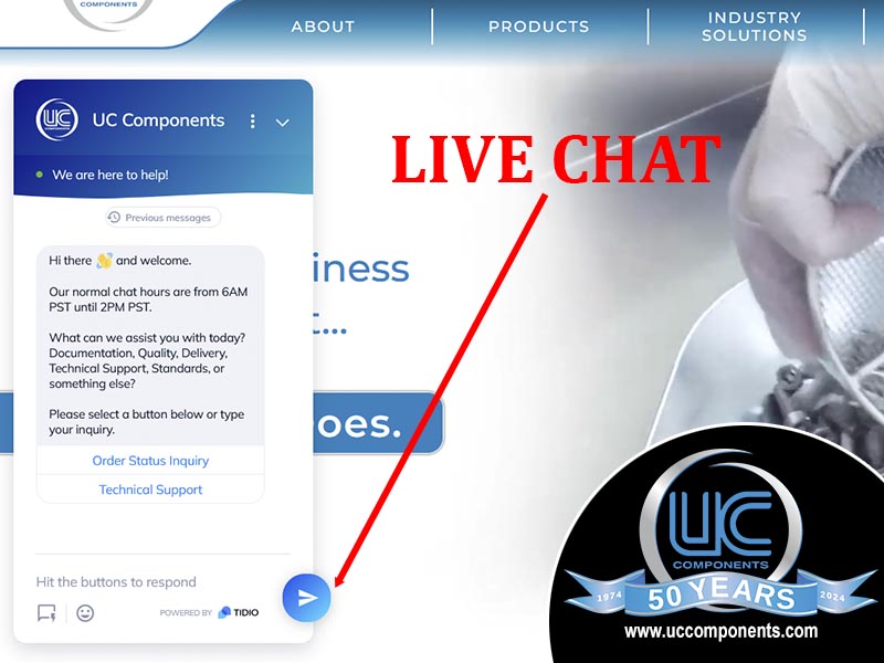 website live chat feature